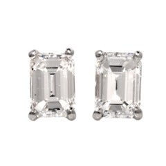 2.02ct Diamond Platinum Stud Earrings