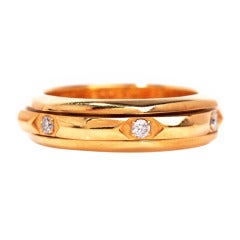 Piaget Diamond Gold Band Rolling Ring