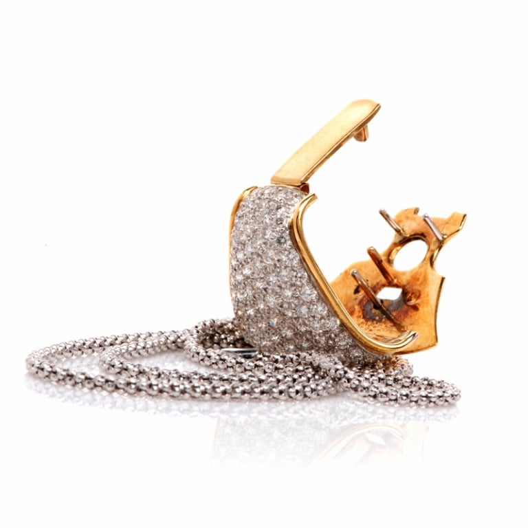 Women's Diamond Gold Slide Pendant Necklace