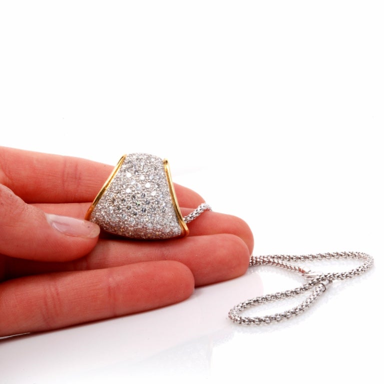 Diamond Gold Slide Pendant Necklace 2