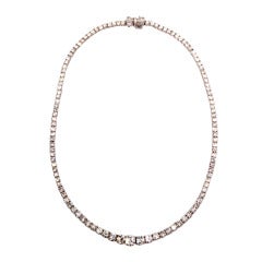 10.00ct Diamond Riviera Platinum Tennis Necklace