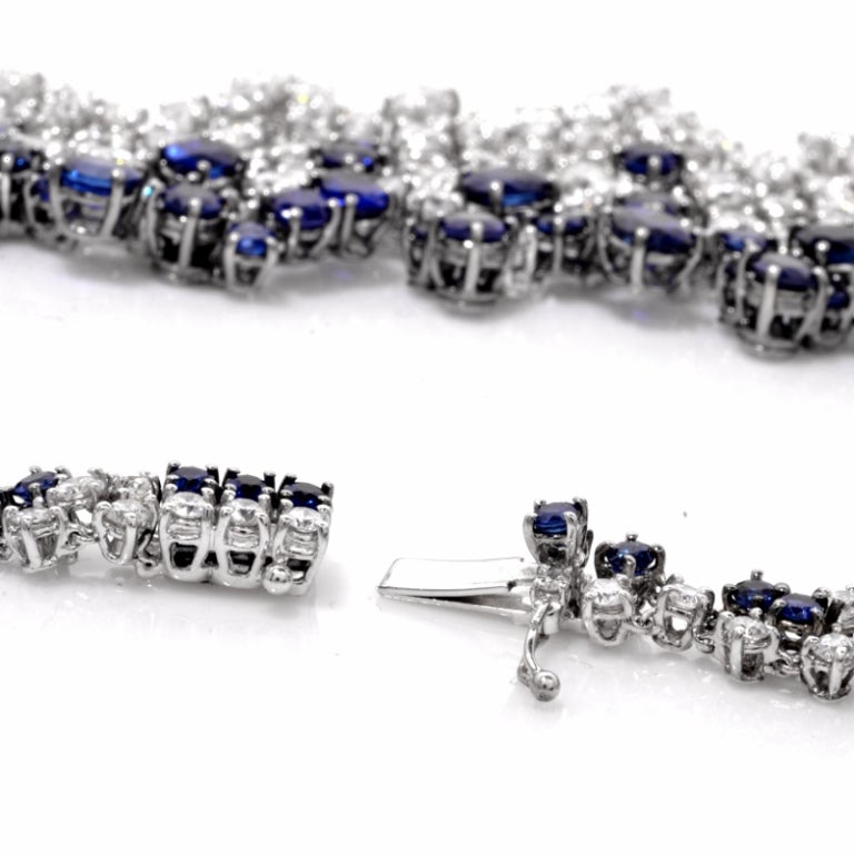 Women's Stefan Hafner Sapphire Diamond Gold Choker Necklace