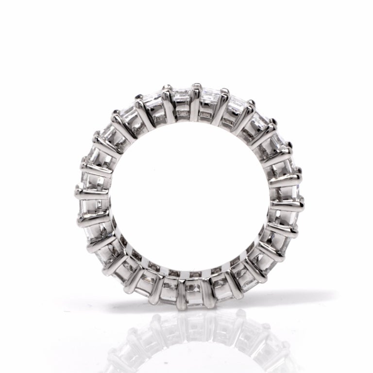 Diamond Platinum Eternity Band Ring at 1stdibs