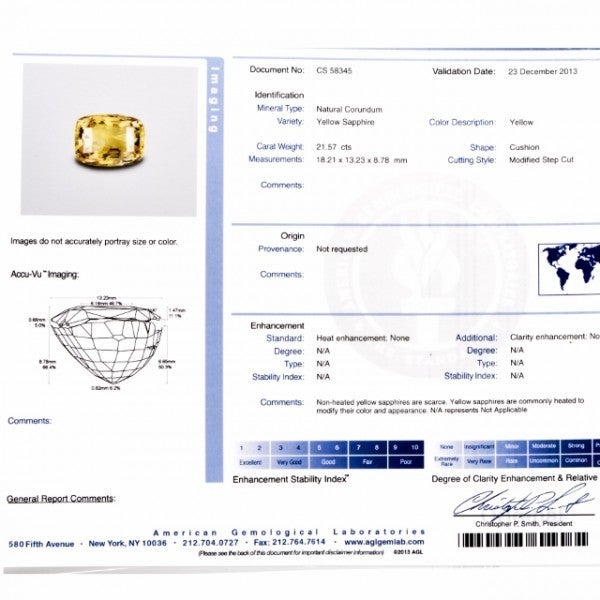 Natural Yellow Sapphire & Diamond Platinum Gold Ring 2