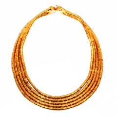 LALAOUNIS "Helen of Troy" 5 Row 18K Gold Necklace
