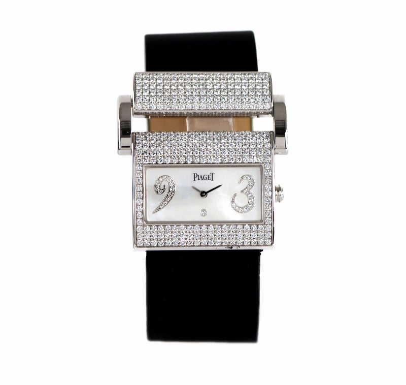PIAGET Lady's White Gold and Diamond Miss Protocole XL Watch at 1stDibs ...