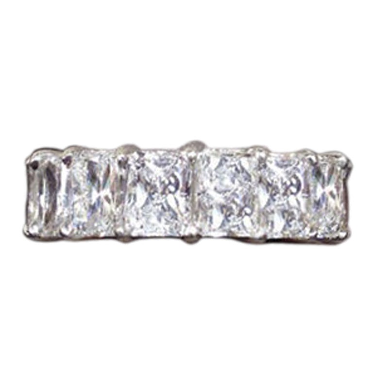 Large Radiant Cut Diamond Eternity Band