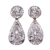 Elegant Illusion Diamond Dangle Earrings For Sale at 1stDibs | dangle ...