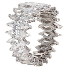 Unique Graduated Marquise Diamond Eternity Band set in Platinum 12