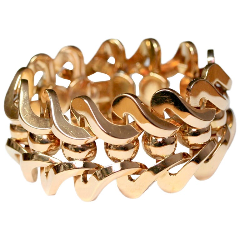 French 1940s Gold Bracelet