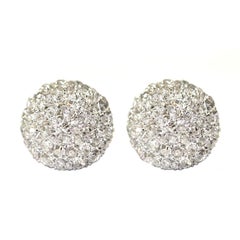 Diamond Button Earrings, Princess Grace of Monaco Family