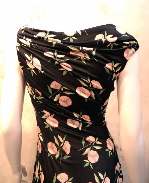 Gianni Versace Vintage 1990's Draped Silk Jersey Dress 2