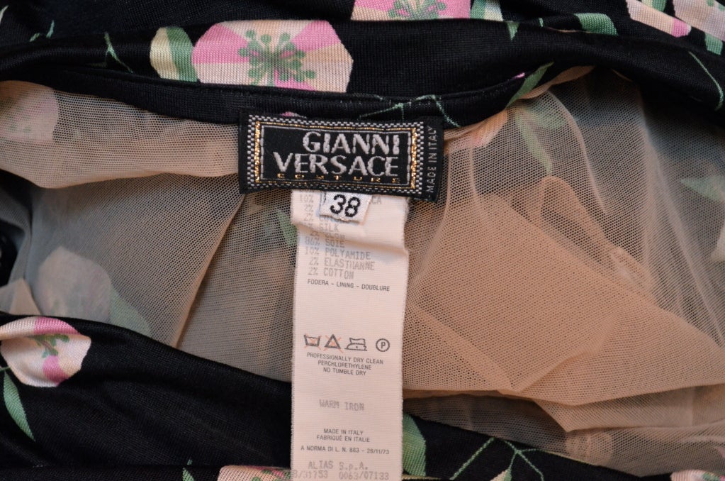 Gianni Versace Vintage 1990's Draped Silk Jersey Dress 3