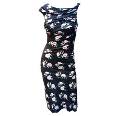 Gianni Versace Vintage 1990's Draped Silk Jersey Dress 11