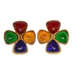 1989 Vintage Chanel Gripoix Earrings 3