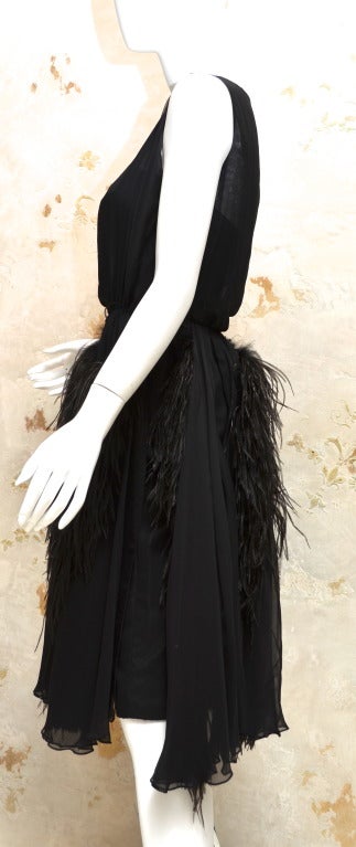 marabou feather dress