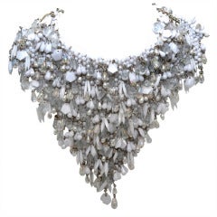 Collier de perles massif à 2 faces des années 1960
