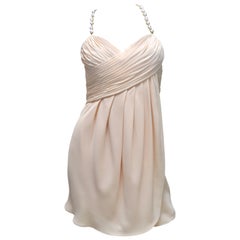 Chanel Chiffon Dress Pearl Straps and Buttons Madonna