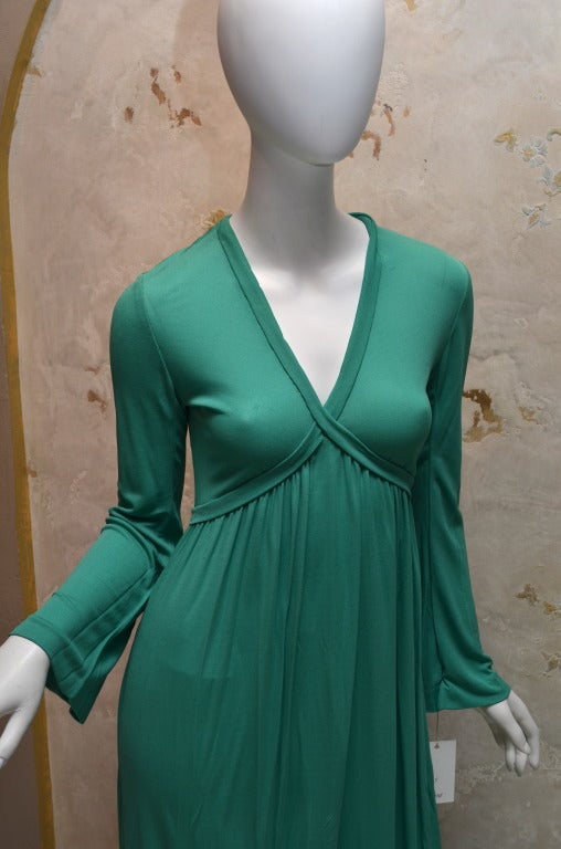 Women's Vicky Teal Silk Jersey Knit Dress