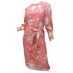 James Galanos for Amelia Gray Print Silk Day Dress 1960
s