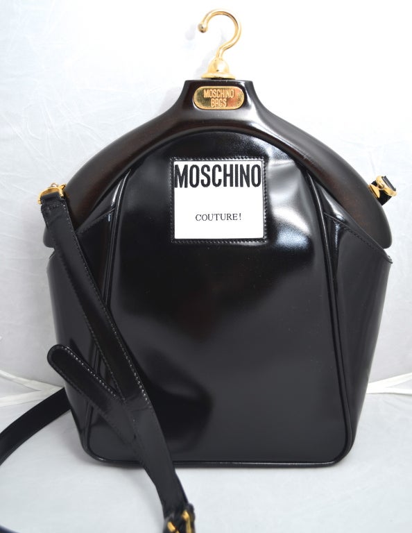 Women's Moschino Couture!  Coat Hanger Handbag Vintage 1980's
