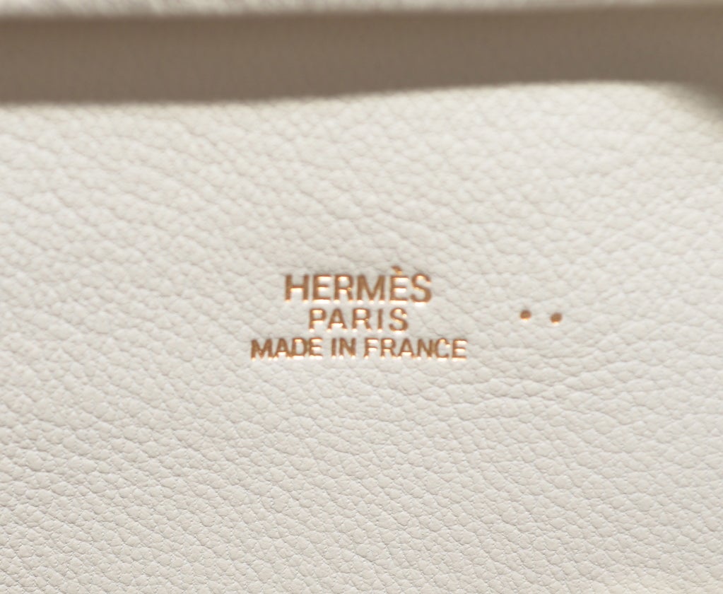 Hermes Paris Rare White Nilo Crocodile 20 cm Plume Handbag 3