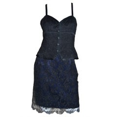 Yves Saint Laurent Lace Bustier and Skirt Vintage