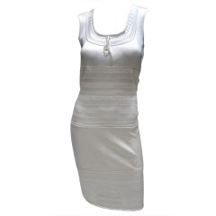 Azzedine Alaia Vintage 1990
s White Body Con Dress Size M