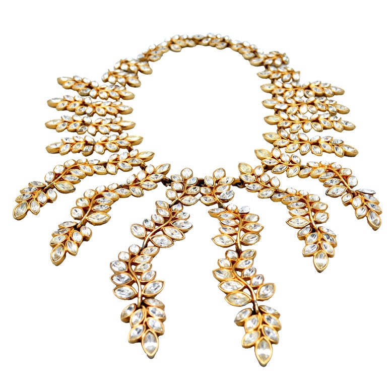 Kenneth Lane describes this necklace and earring set as 