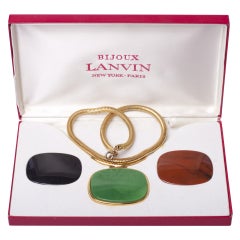 Lanvin Vintage Necklace in Box, Set of Interchangeable Pendants
