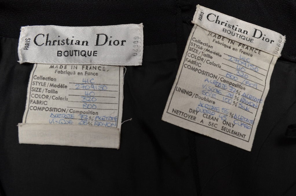 Women's 1980s Christian Dior Numbered Collection 41C Chiffon Skirt Suit