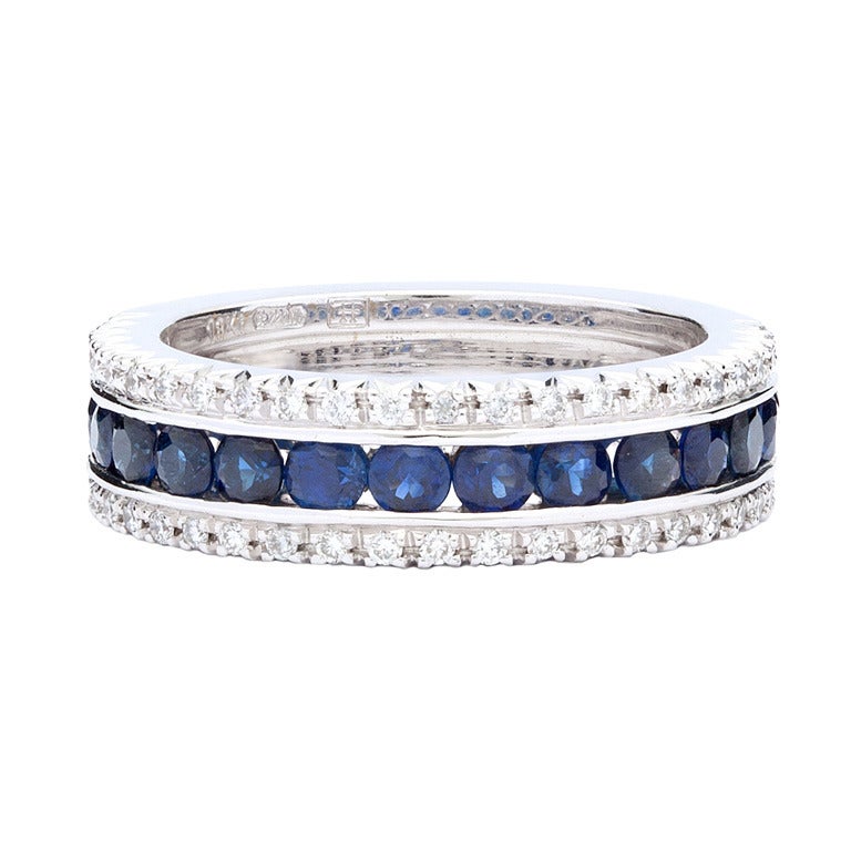 Favero Sapphire & Diamond Band Ring