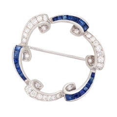 Sapphire & Diamond Brooch 11