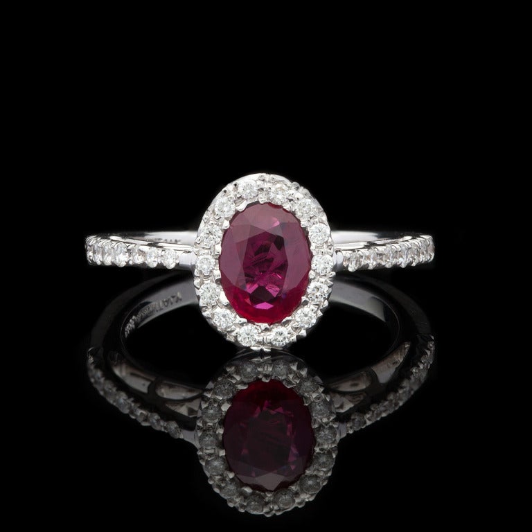 Favero Ruby & Diamond Solitaire Ring