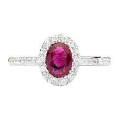 Favero Ruby & Diamond Solitaire Ring