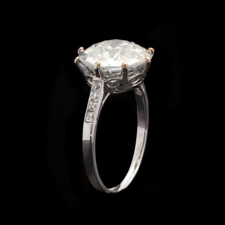 Women's 4.28ct Old Mine Cut Diamond Ring