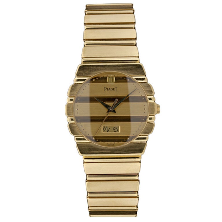 Piaget Yellow Gold Polo Wristwatch with Day and Date