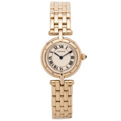 Cartier Lady's Gelbgold Cougar-Armbanduhr mit Armband