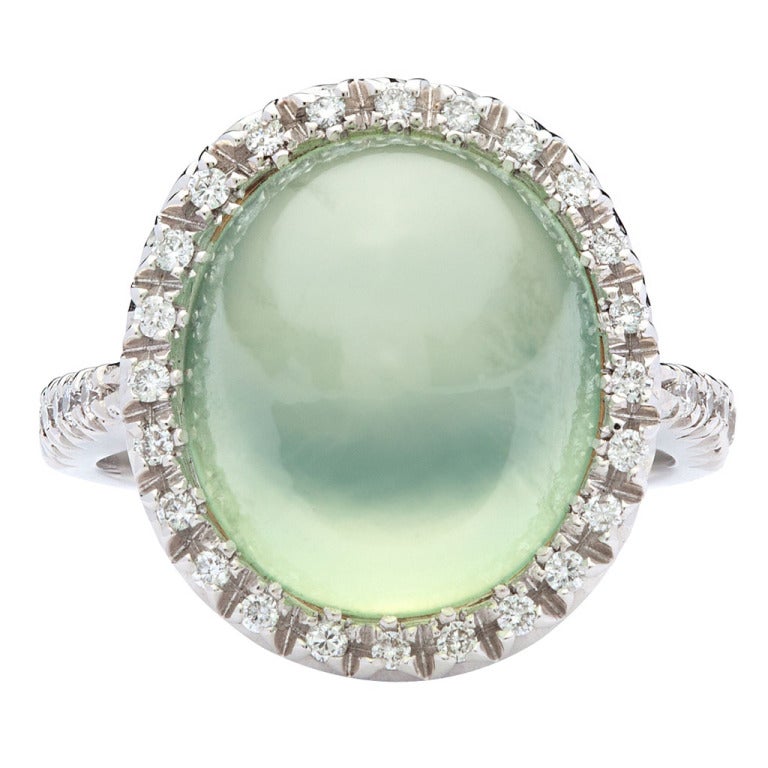 Favero Prehnite & Diamond Ring