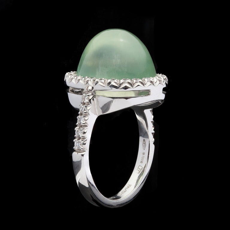 Women's Favero Prehnite & Diamond Ring