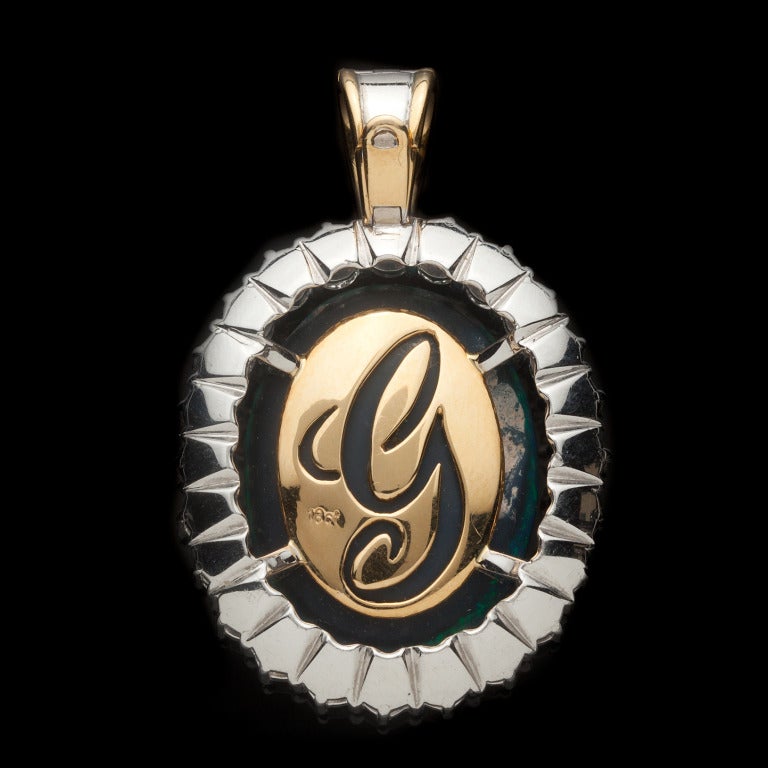 Women's House of Giulians Black Opal Diamond Pendant