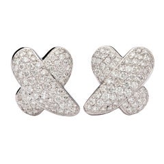 Diamond Crossover Earrings