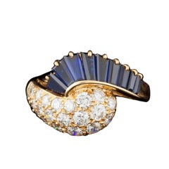 Oscar Heyman Sapphire & Diamond Ring