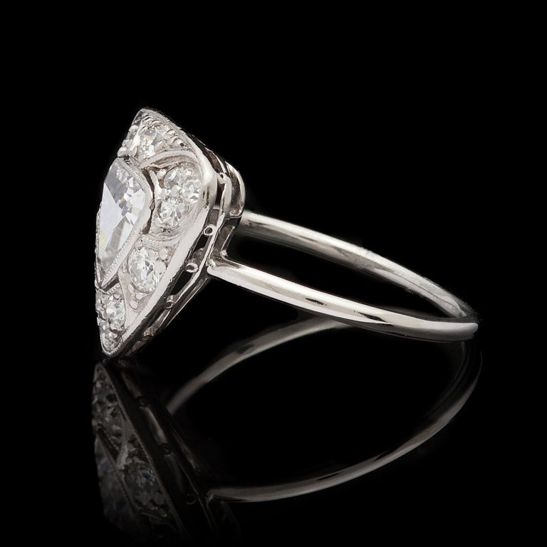 Trillion Cut Diamond Ring In Excellent Condition In San Francisco, CA