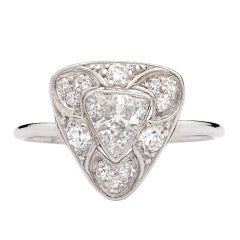 Diamantring mit Billionenschliff