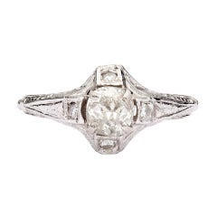 Old Mine Cut Diamond Ring