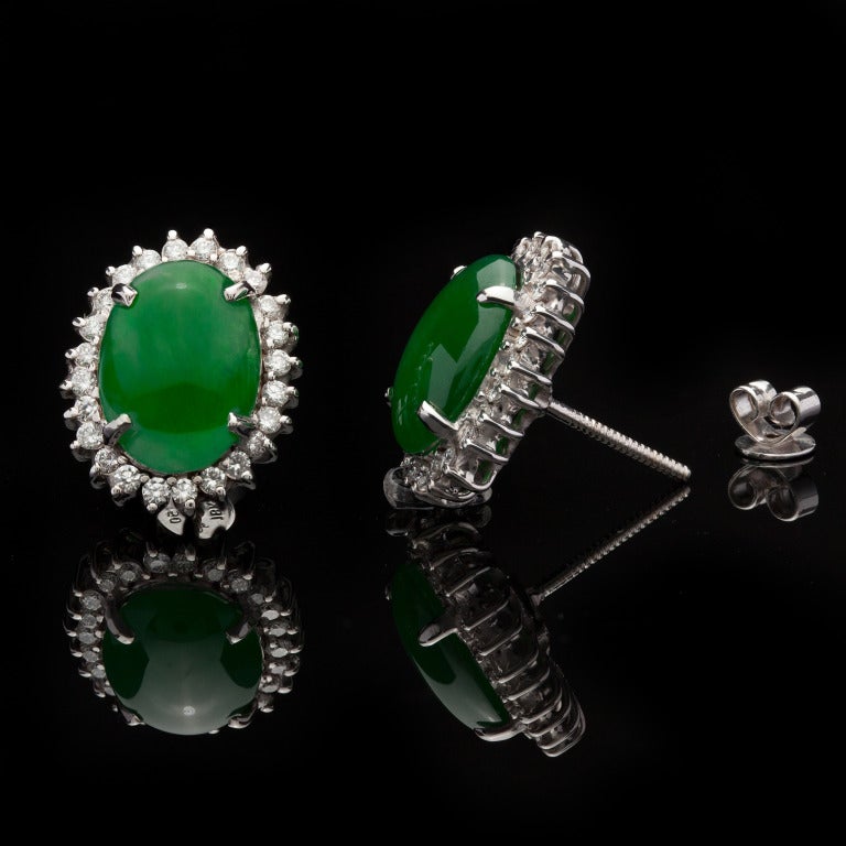 jade and diamond earrings
