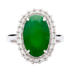 Natural Jade Diamond Ring 4