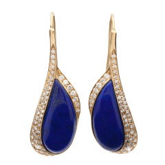 Lapis Diamond Earrings