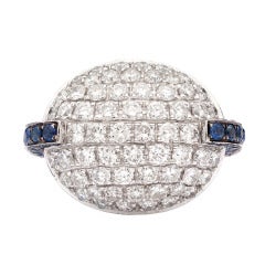 Favero Diamond & Sapphire Cocktail Ring 7
